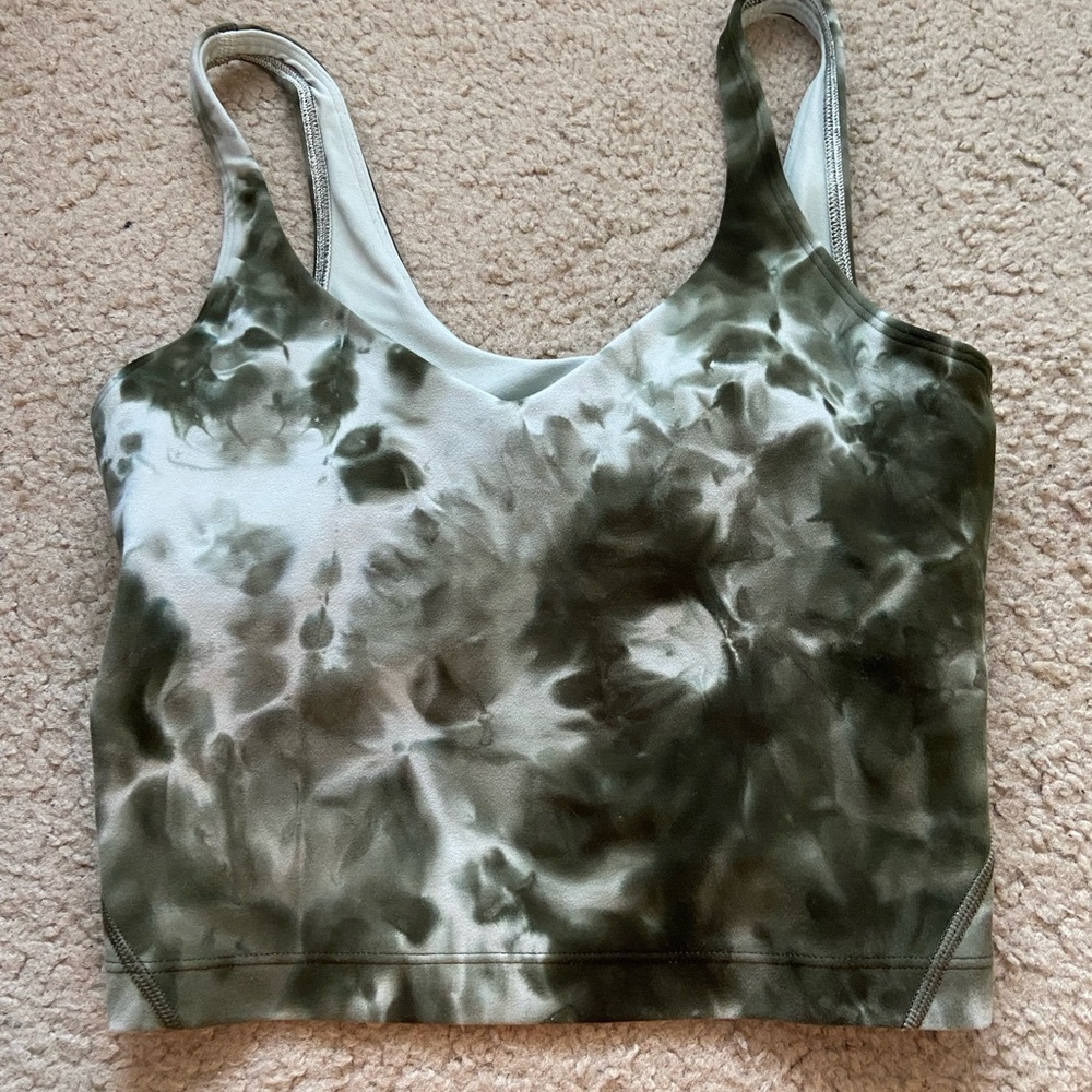 Lululemon Align Tank- green camo size 4